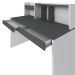 Mesa para Estudo 4 Gavetas Nevada Grafito Branco