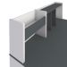 Mesa para Estudo 4 Gavetas Nevada Grafito Branco