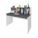 Mesa para Estudo 4 Gavetas Nevada Grafito Branco