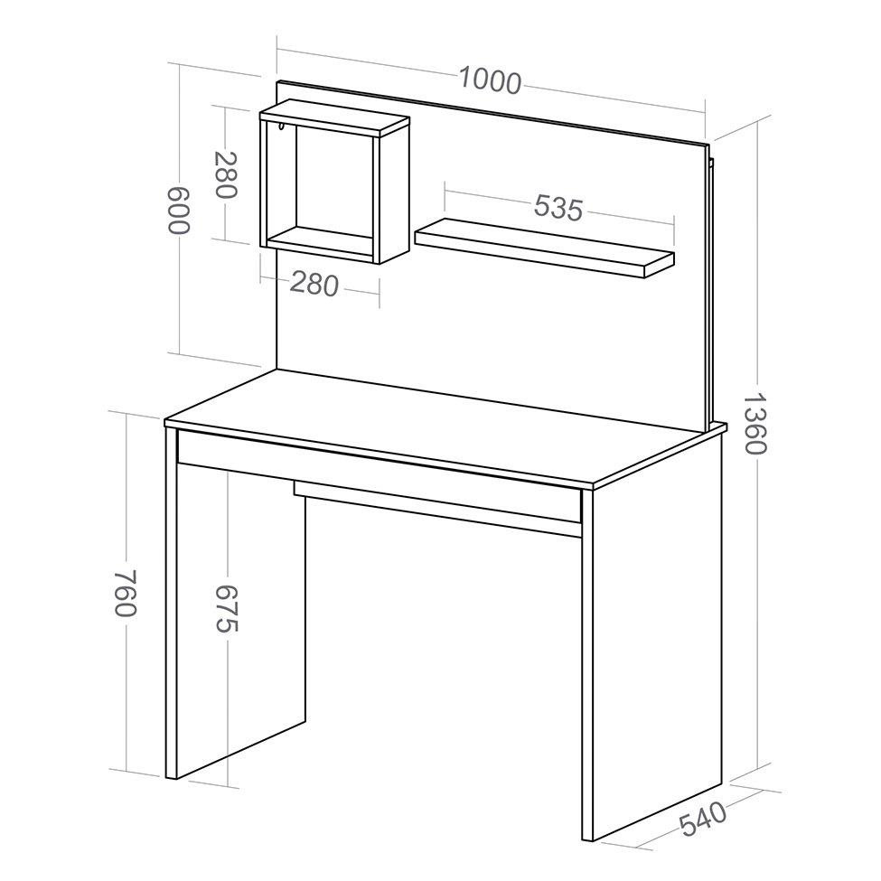 Mesa para Notebook First  1 GV Branca