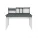 Mesa para Quarto 2 Gavetas Nebraska Grafito Branco