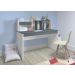 Mesa para Quarto 2 Gavetas Nebraska Grafito Branco
