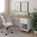 Mesa para Quarto Retrô 2 Gavetas New Jersy Olmo Branco
