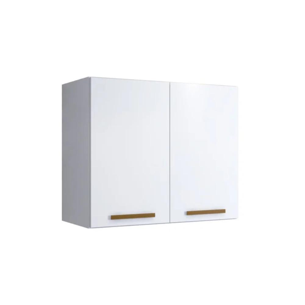 Armário Aéreo Cristal 2 Portas Branco Arte Móveis