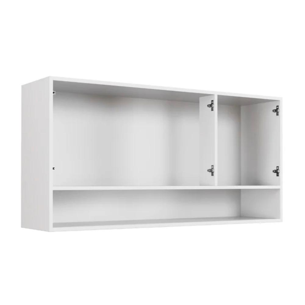 Armário Aéreo Plus 3 Portas com Nicho Arte Móveis Branco