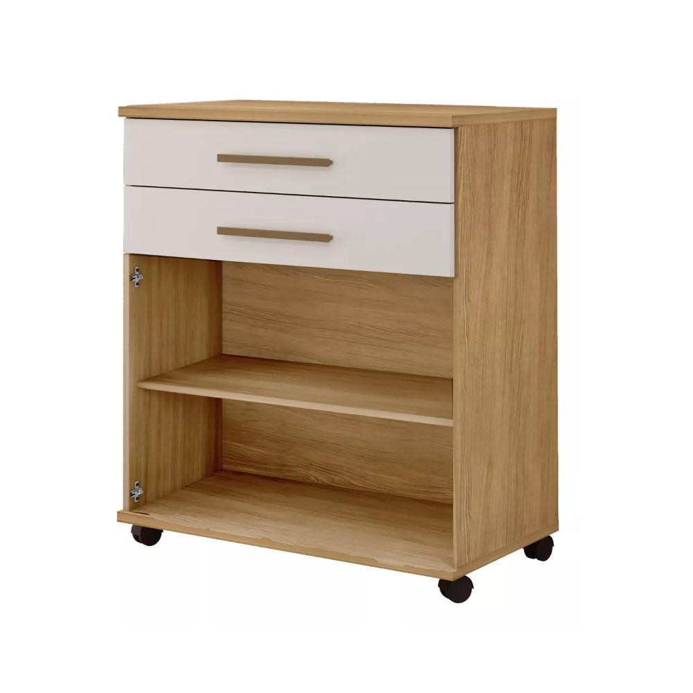 Balcão de Cozinha Mônaco 2 Portas 2 Gavetas Cinamomo Off White