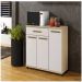 Balcão de Cozinha Parati 3 Portas 1 Gaveta Cinamomo Off White