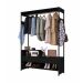 Closet Madrid 2 Nichos Arte Moveis Preto