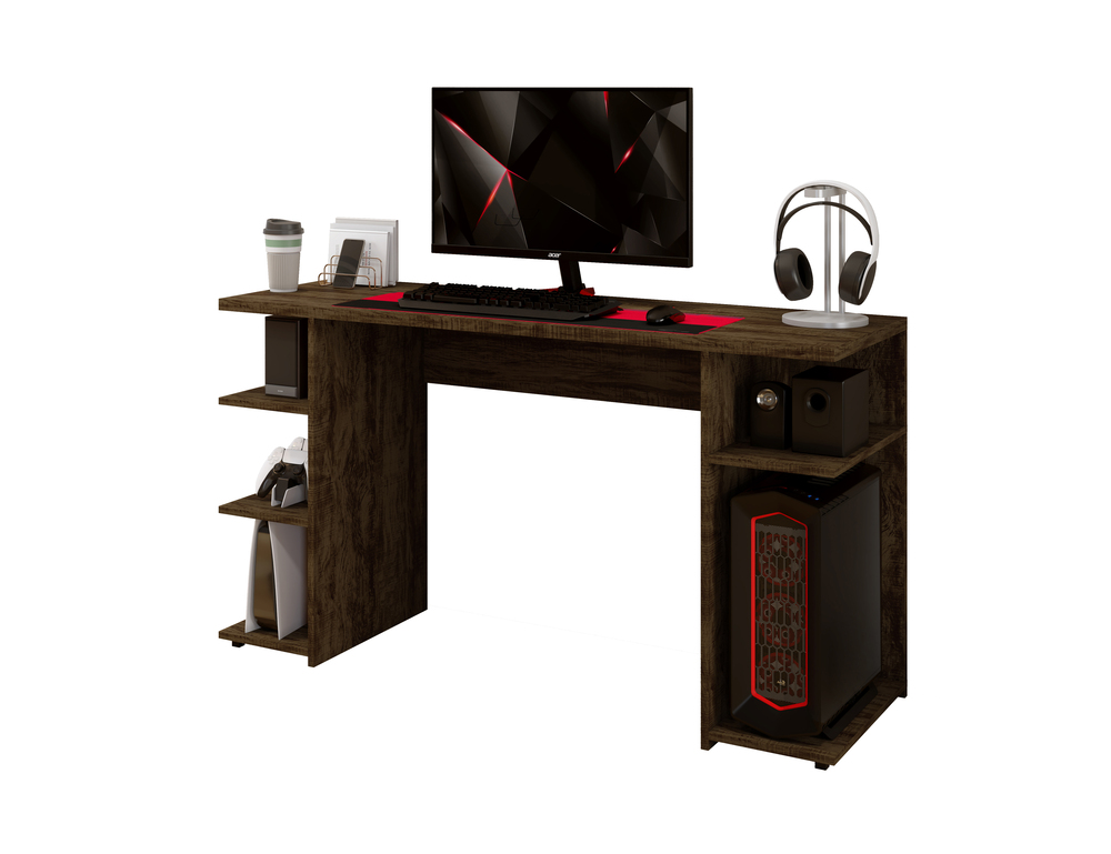 Escrivaninha Gamer com Nichos Arte Moveis Ipê Demolição