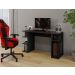 Escrivaninha Gamer com Nichos Arte Moveis Preto