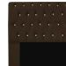 Cabeceira King Estofada Cama Box Lady 195 cm Strass  Suede Marrom
