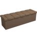 Calçadeira com Baú Estofada King Kiara 190 cm Capuccino