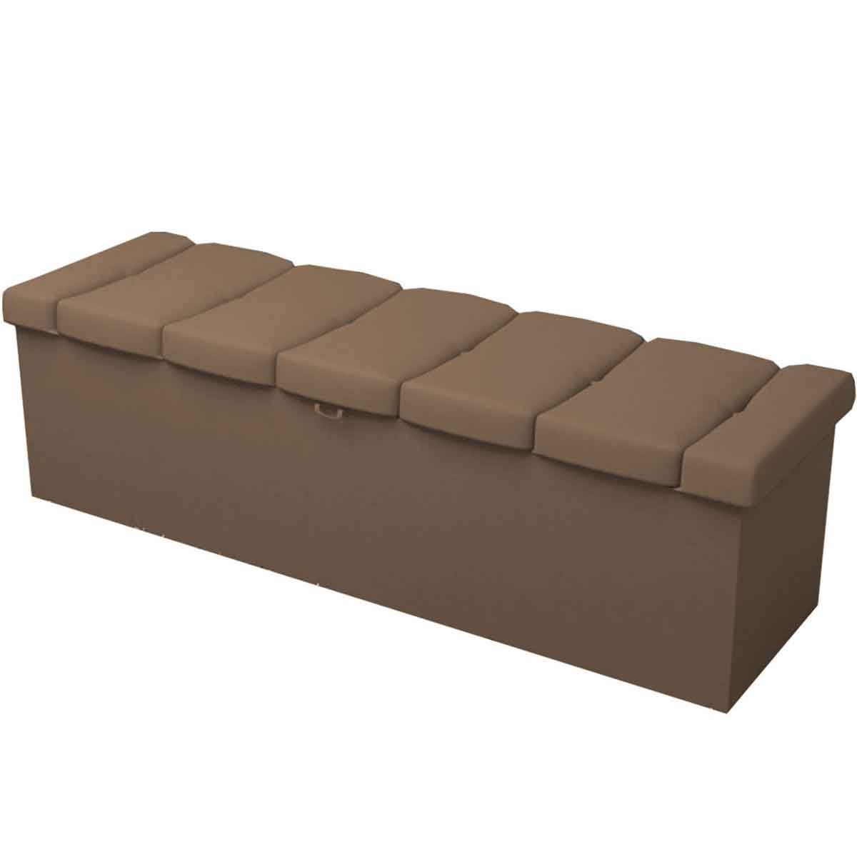 Calçadeira com Baú Estofada King Kiara 190 cm Capuccino