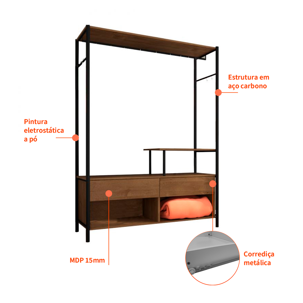 [OUTLET] Guarda-Roupa Closet Modulado Barcelona Demolição