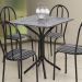 [OUTLET] Mesa de Jantar Quadrada Thais Preta 70 cm