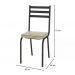 Cadeira Tubular Preto Fosco 118 Assento Rattan