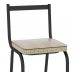 Cadeira Tubular Preto Fosco 118 Assento Rattan