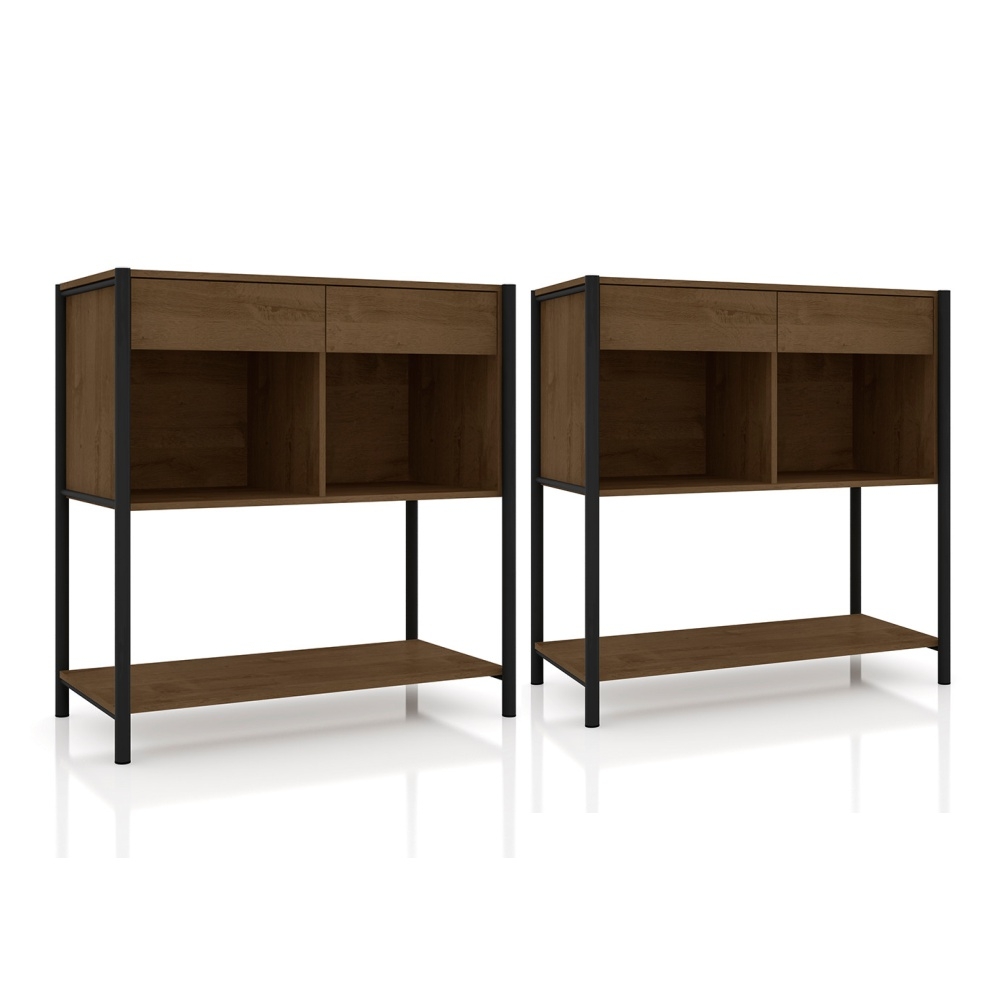 Gaveteiro Vintage Haki Preto