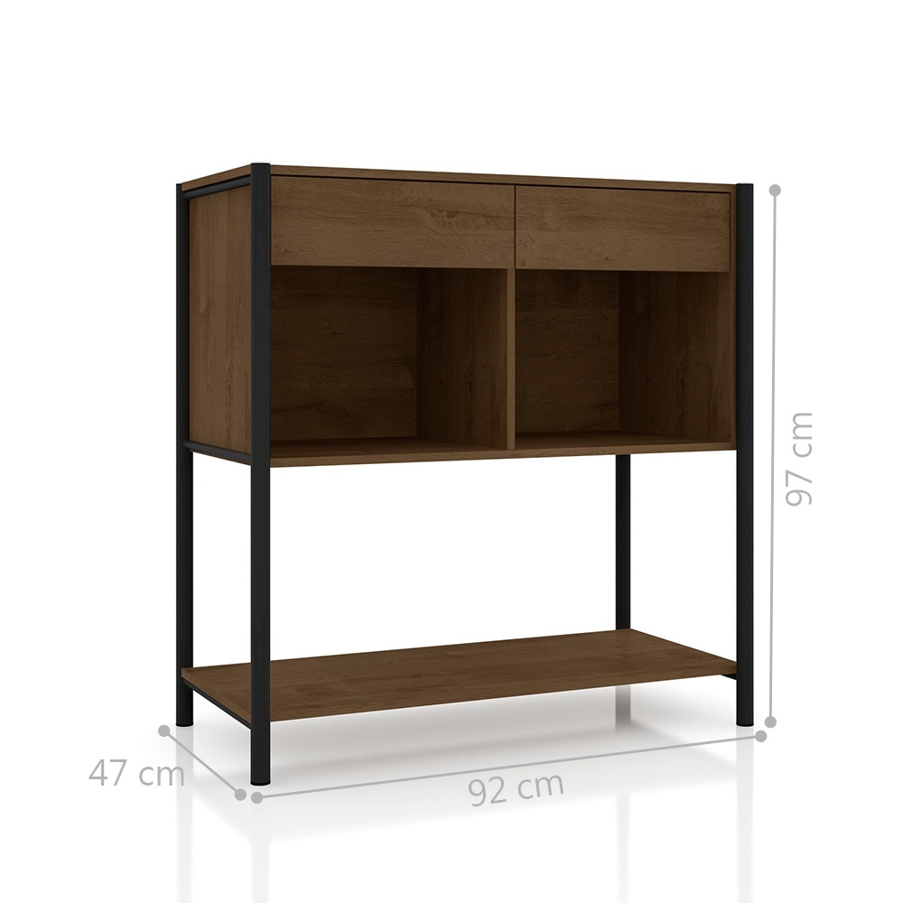 Gaveteiro Vintage Haki Preto