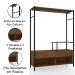 Guarda-Roupa 3 Prateleiras 2 Gavetas Aço Carbono e MDF com e Cabideiro Bianca Preto / Demolição