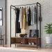 Guarda-Roupa Aço Carbono Caixaria 2 Compartimentos MDF Milena Preto / Demolição