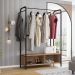 Guarda-Roupa Aço Carbono Caixaria 2 Compartimentos MDF Milena Preto / Demolição
