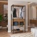 Guarda-Roupa Cabideiro 2 Gavetas Nichos Prateleiras Aço Carbono MDF BP Pérsia Preto / Demolição
