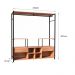 Guarda Roupa Closet Casal Industrial 174cm 2 Gavetas Barcelona Demolição/Preto - Artefamol
