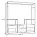 Guarda Roupa Closet Casal Industrial 174cm 2 Gavetas Barcelona Preto Texturizado - Artefamol