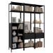 Guarda Roupa Closet Modulado 3 Peças Estilo Industrial Oxford Preto - Artefamol