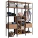 Guarda Roupa Closet Modulado 3 Peças Estilo Industrial Oxford Preto/Demolição - Artefamol