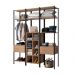 Guarda Roupa Closet Modulado 3 Peças Estilo Industrial Oxford Preto/Demolição - Artefamol