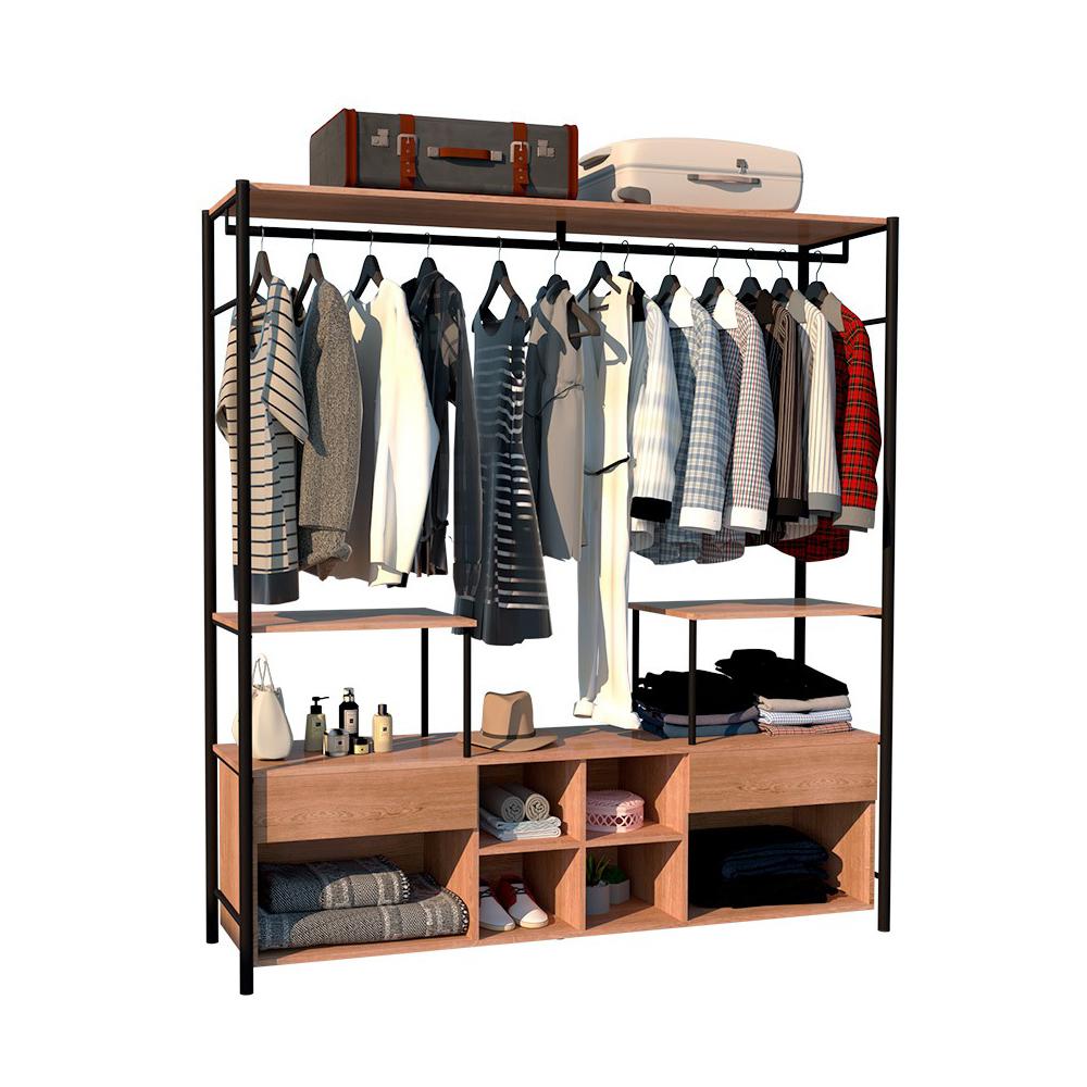 Guarda Roupa Industrial Com 1 Porta Adelaide Preto Demolição