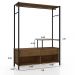 Guarda Roupa Solteiro Closet Barcelona 118 cm 2 Gavetas Preto/Demolição - Artefamol