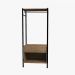 Guarda Roupa Solteiro Closet Industrial 67cm Berlim Demolição/Preto - Artefamol