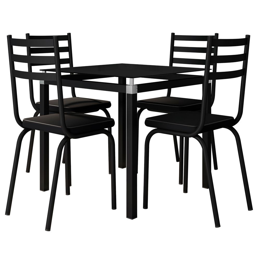 Jogo de Mesa Malva 107x75 cm e 4 Cadeiras 118 - Artefamol