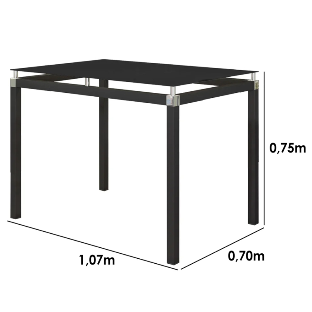 Jogo de Mesa Malva 107x75 cm e 4 Cadeiras 118 - Artefamol