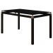 Jogo de Mesa Malva 140cm e 6 Cadeiras 118 Preto - Artefamol