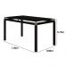 Jogo de Mesa Malva 140cm e 6 Cadeiras 118 Preto - Artefamol