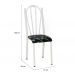 Kit 02 Cadeiras Tubular Branca 021 Assento Preto Florido