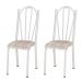 Kit 02 Cadeiras Tubular Branca 021 Assento Rattan