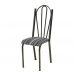 Kit 02 Cadeiras Tubular Cromo Preto 021 Assento Preto Listrado