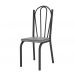 Kit 05 Cadeiras Tubular Preto Fosco 121 Assento Platina