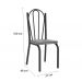 Kit 05 Cadeiras Tubular Preto Fosco 121 Assento Platina
