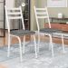 Kit 2 Cadeiras para Cozinha Tubular D-13 Nara de Aço Branco/Andorinha