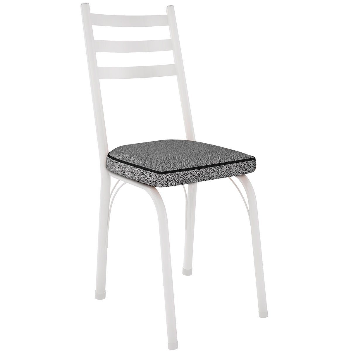 Kit 2 Cadeiras para Cozinha Tubular D-13 Nara de Aço Branco/Andorinha