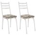 Kit 2 Cadeiras para Cozinha Tubular D-13 Nara de Aço Branco/Cedro