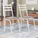 Kit 2 Cadeiras para Cozinha Tubular D-13 Nara de Aço Branco/Cedro
