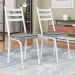 Kit 2 Cadeiras para Cozinha Tubular D-13 Nara de Aço Branco/Grafiato