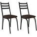 Kit 2 Cadeiras para Cozinha Tubular D-13 Nara de Aço Preto/Imbuia